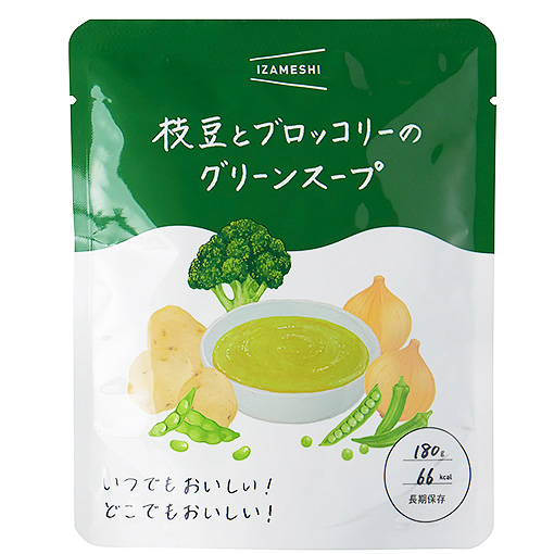 IZAMESHI（イザメシ　おかず）枝豆とブロッコリーのグリーンスープ